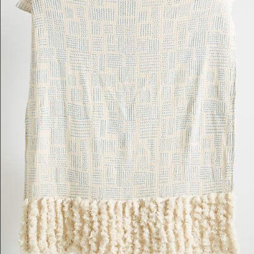 Anthropologie Tasseled Eden Throw